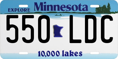 MN license plate 550LDC
