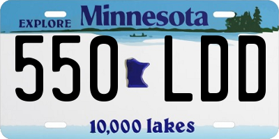 MN license plate 550LDD