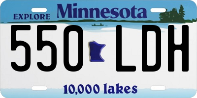 MN license plate 550LDH