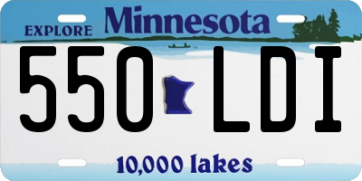 MN license plate 550LDI