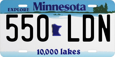 MN license plate 550LDN