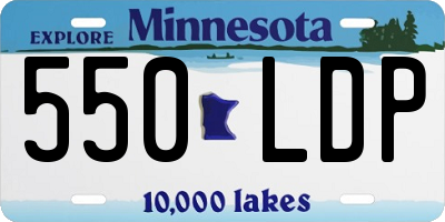 MN license plate 550LDP
