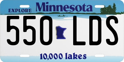 MN license plate 550LDS