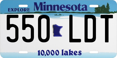 MN license plate 550LDT