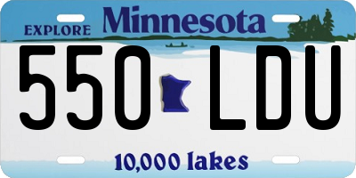 MN license plate 550LDU