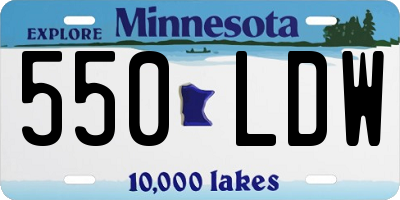 MN license plate 550LDW