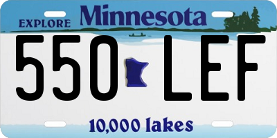 MN license plate 550LEF