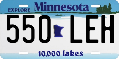 MN license plate 550LEH