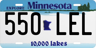 MN license plate 550LEL