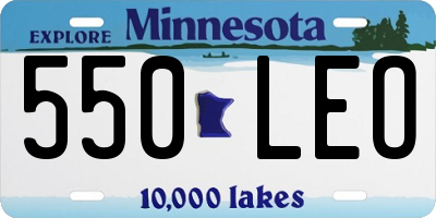 MN license plate 550LEO