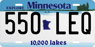 MN license plate 550LEQ
