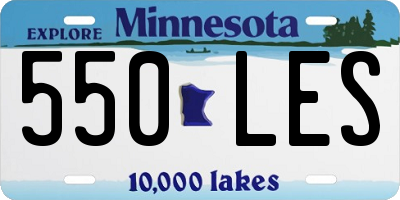 MN license plate 550LES