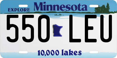 MN license plate 550LEU