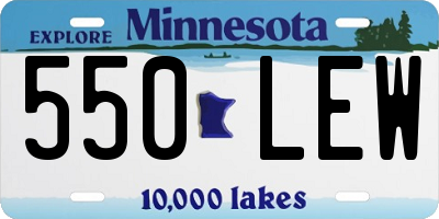 MN license plate 550LEW