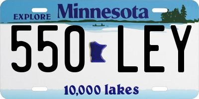 MN license plate 550LEY