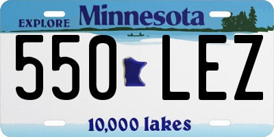 MN license plate 550LEZ