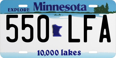 MN license plate 550LFA