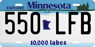 MN license plate 550LFB