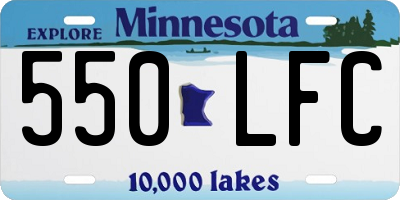 MN license plate 550LFC