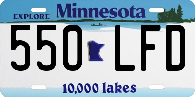 MN license plate 550LFD