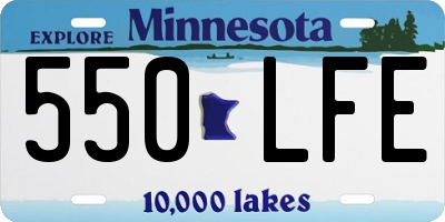 MN license plate 550LFE