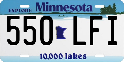 MN license plate 550LFI