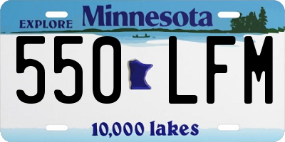 MN license plate 550LFM