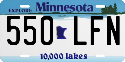 MN license plate 550LFN