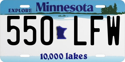 MN license plate 550LFW