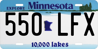 MN license plate 550LFX