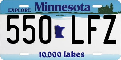 MN license plate 550LFZ