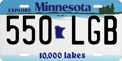 MN license plate 550LGB