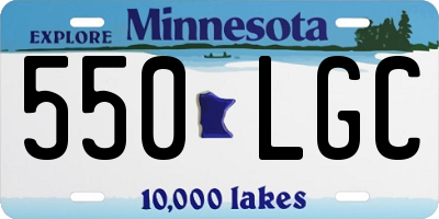 MN license plate 550LGC