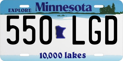 MN license plate 550LGD