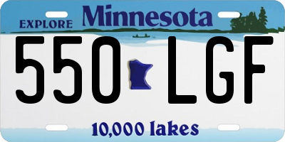 MN license plate 550LGF