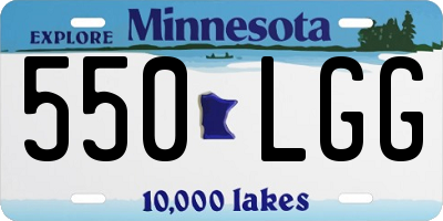 MN license plate 550LGG