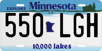 MN license plate 550LGH