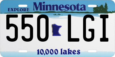 MN license plate 550LGI
