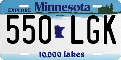 MN license plate 550LGK