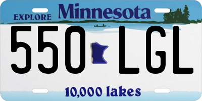MN license plate 550LGL