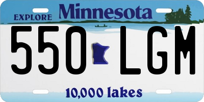 MN license plate 550LGM