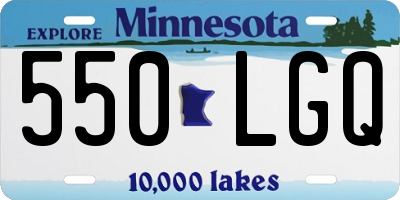 MN license plate 550LGQ