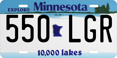 MN license plate 550LGR