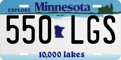 MN license plate 550LGS
