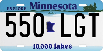 MN license plate 550LGT