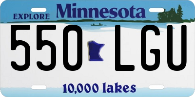 MN license plate 550LGU