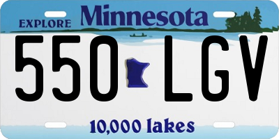MN license plate 550LGV