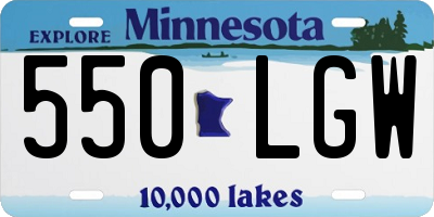 MN license plate 550LGW