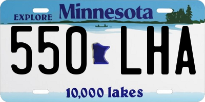 MN license plate 550LHA