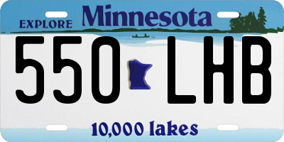 MN license plate 550LHB